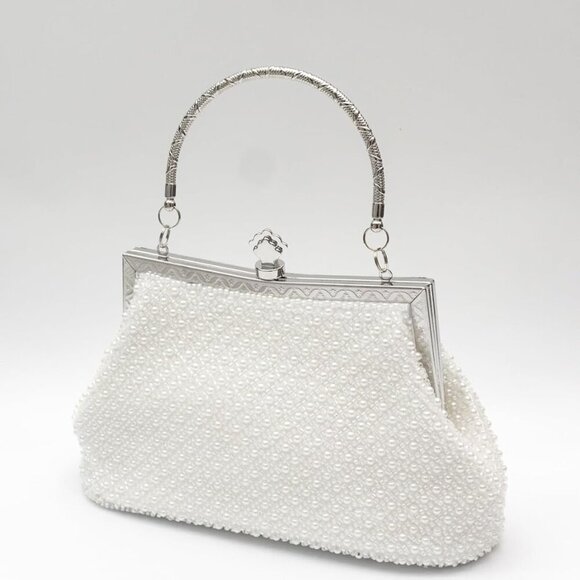 Vintage Beaded Clutch Women's Evening Bag 1920s Style Elegant Wedding Party - Picture 6 of 9